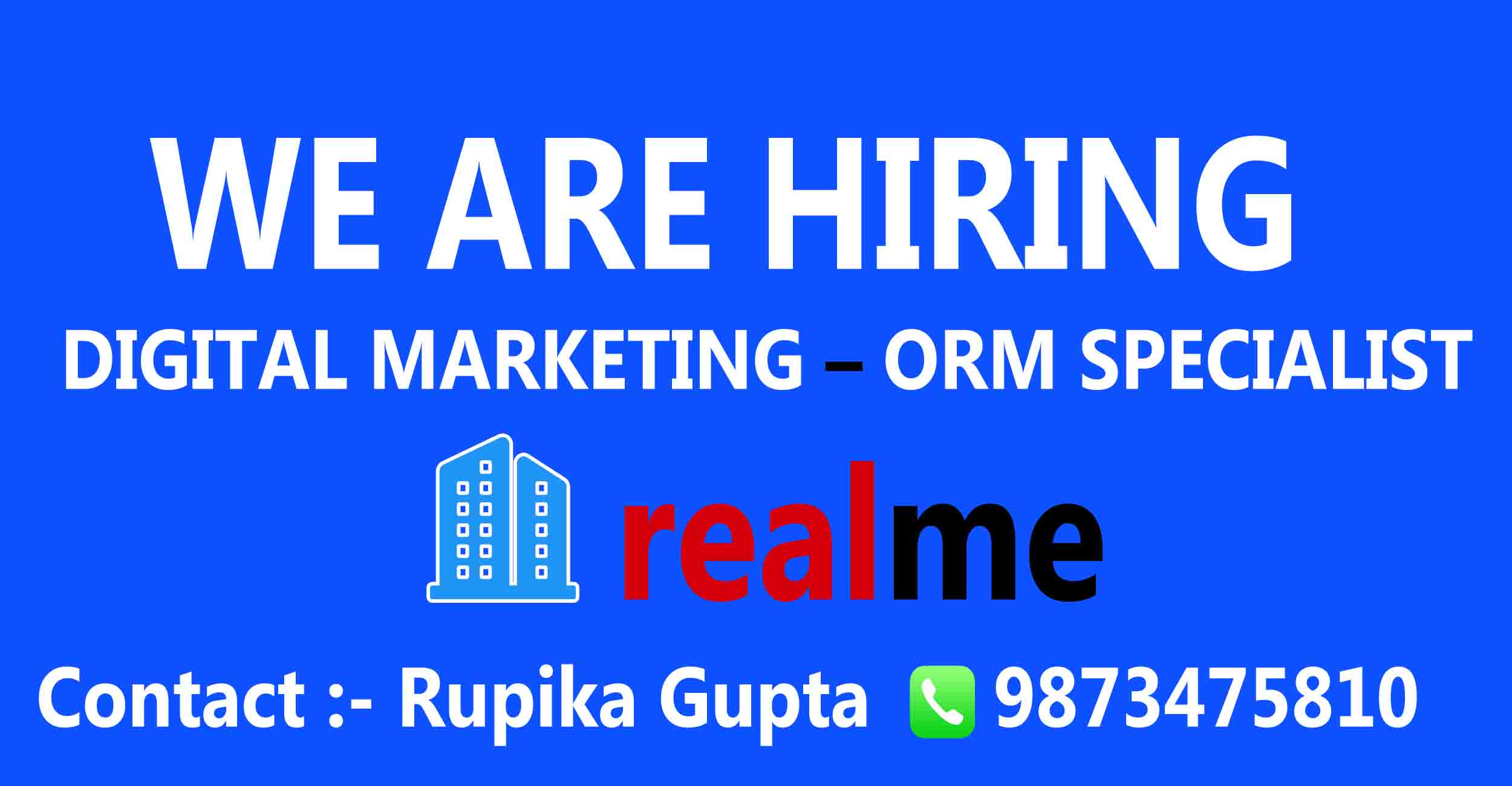ORM Specialist Job/Vacancy at RealMe Gurgaon