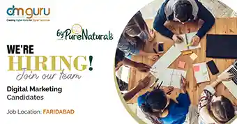 Job Opportunity For Digital Marketing Candidates At Pure Natural Products in Faridabad