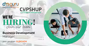 Business Development Manager Jobs at CupShup in Gurgaon / Mumbai / Bangalore