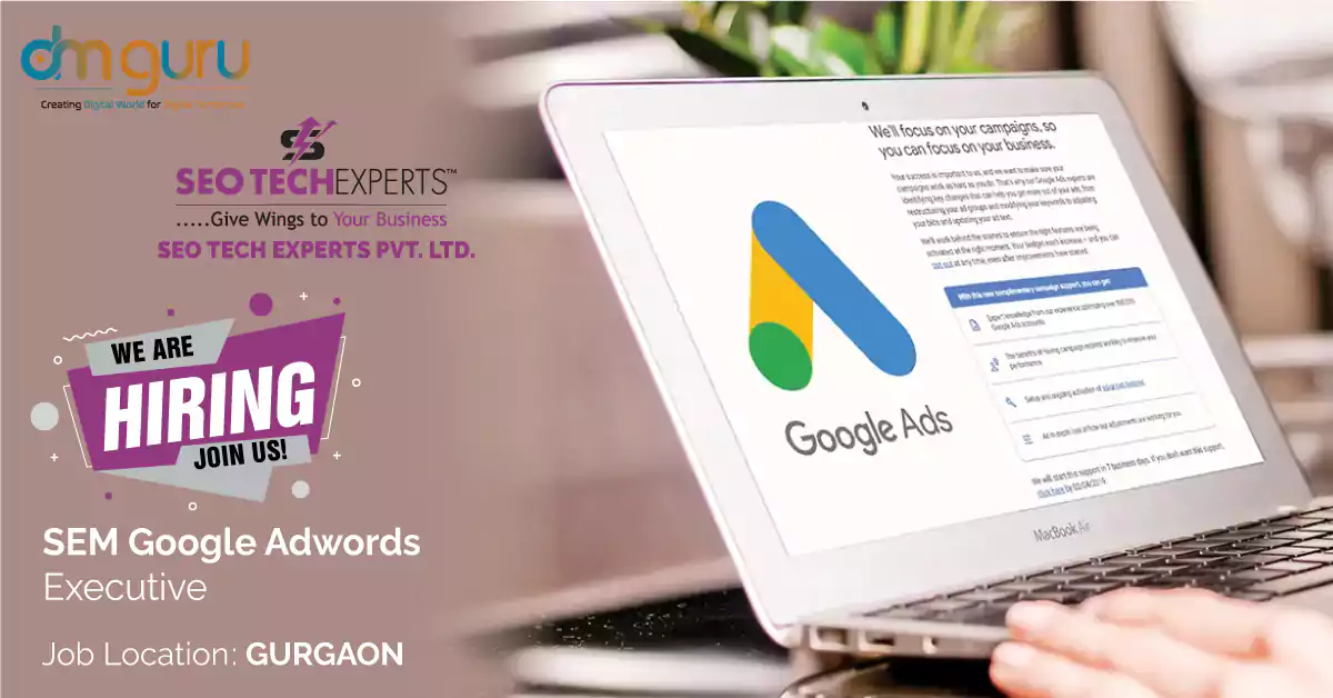 SEM Google Adwords Executive at SEO Tech Experts Gurgaon