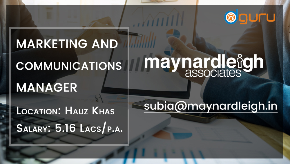 Marketing and Communications Manager Job at Maynard Leigh Associates Gurgaon, India