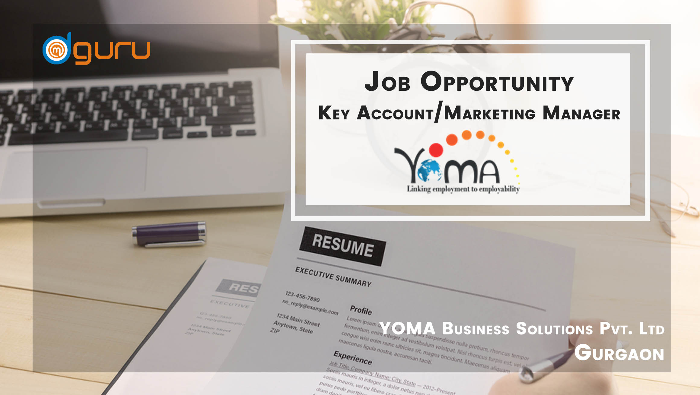 Key Account/Marketing Manager at YOMA Business Solutions Pvt. Ltd Gurgaon, India