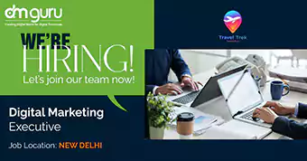 Digital Marketing Executive Job at Travel Trek New Delhi