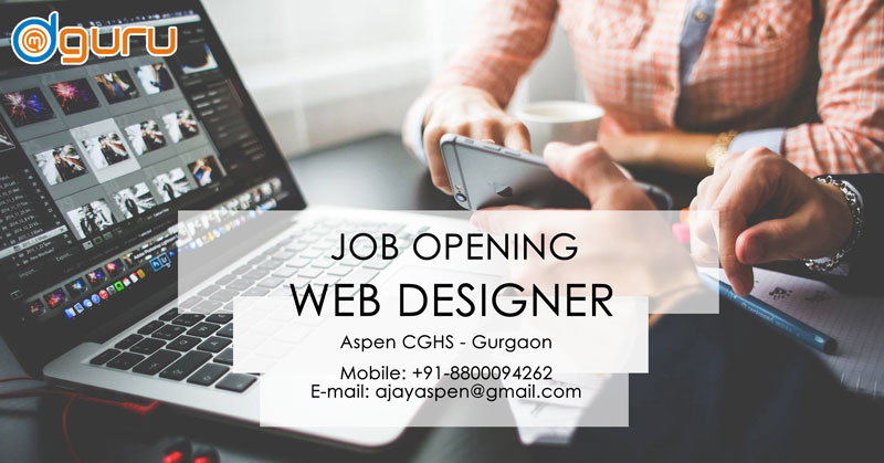 Web Designer job/Vacancy at Aspen CGHS Gurgaon, India